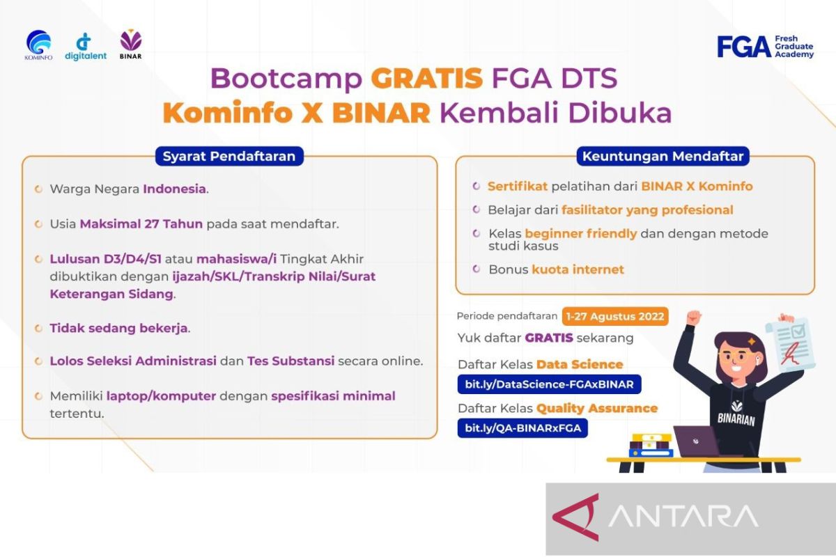 Kominfo siapkan 1.000 beasiswa "bootcamp" di BINAR