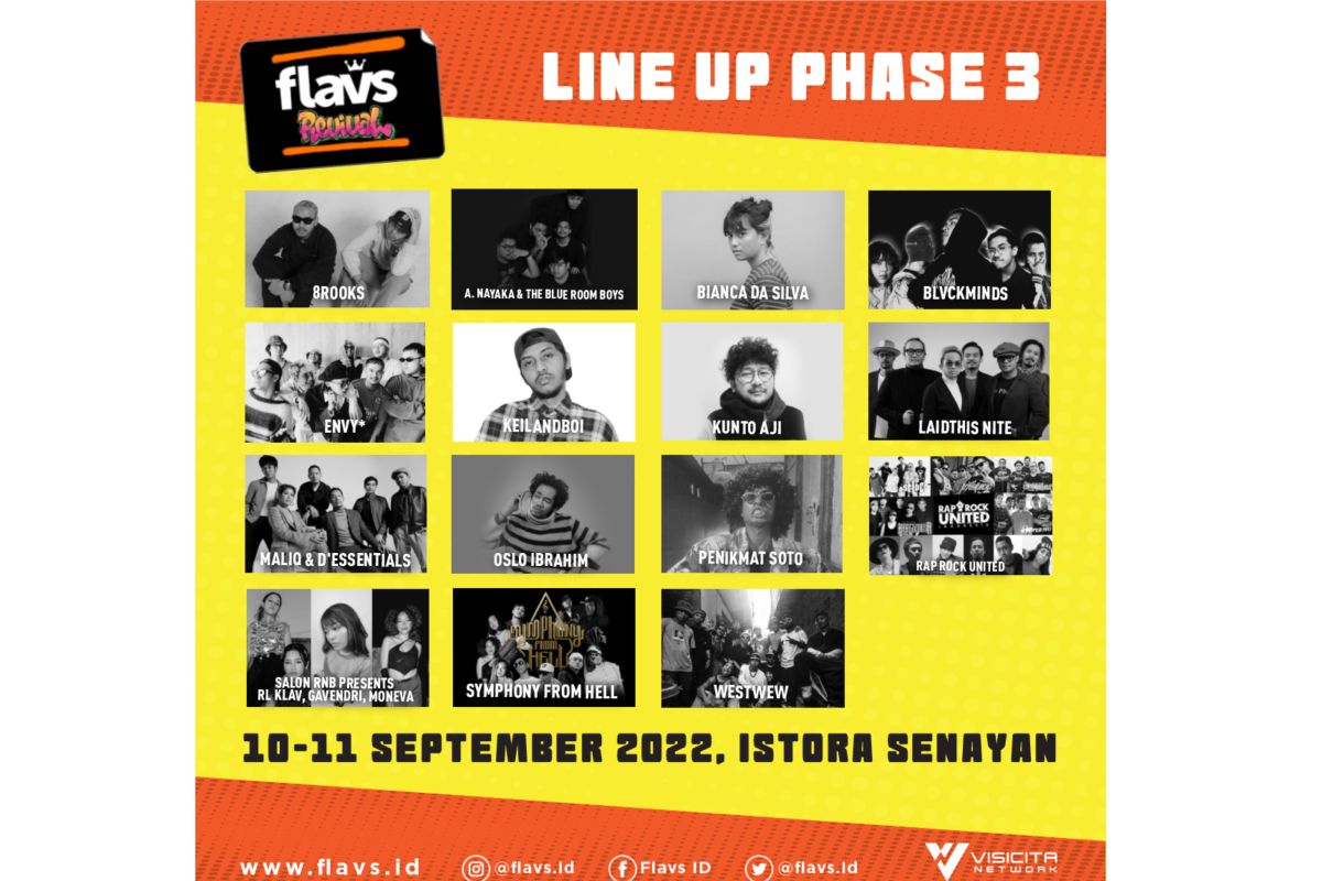 Ada belasan musisi di "line up" fase ketiga