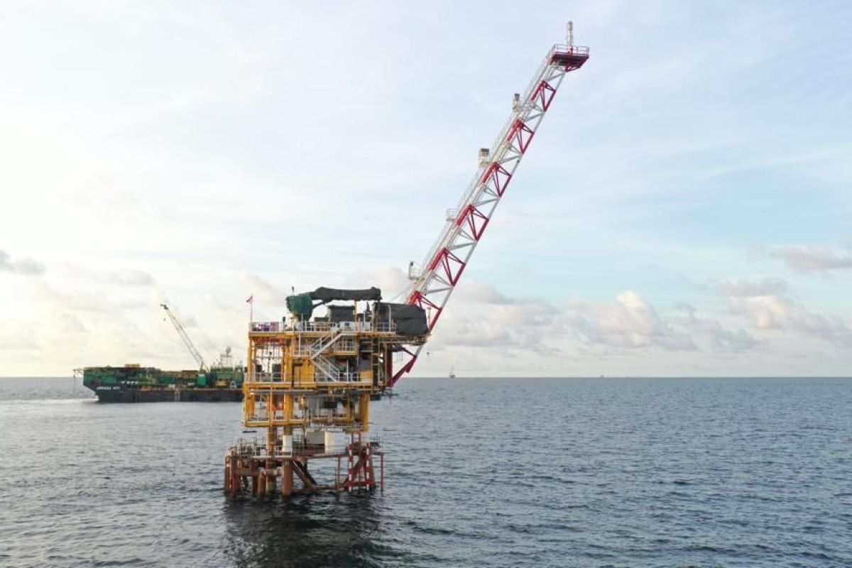 Pertamina Hulu Mahakam alirkan gas perdana dari Anjungan WPN-4