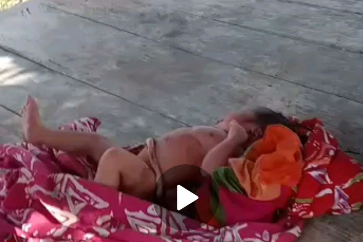 Tega, bayi masih hidup dibuang orang tuanya di berugak Pringgabaya Lotim (Video)