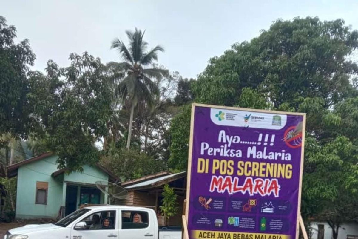 Tekan kasus malaria, Dinkes Aceh Jaya buka pos skrining malaria di perbatasan Gunong Ujon