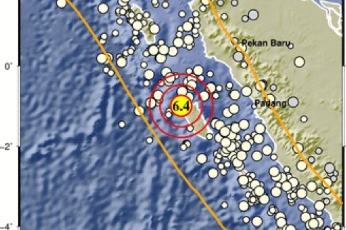 Gempa magnitudo 6,4 guncang Mentawai, tidak berpotensi tsunami.