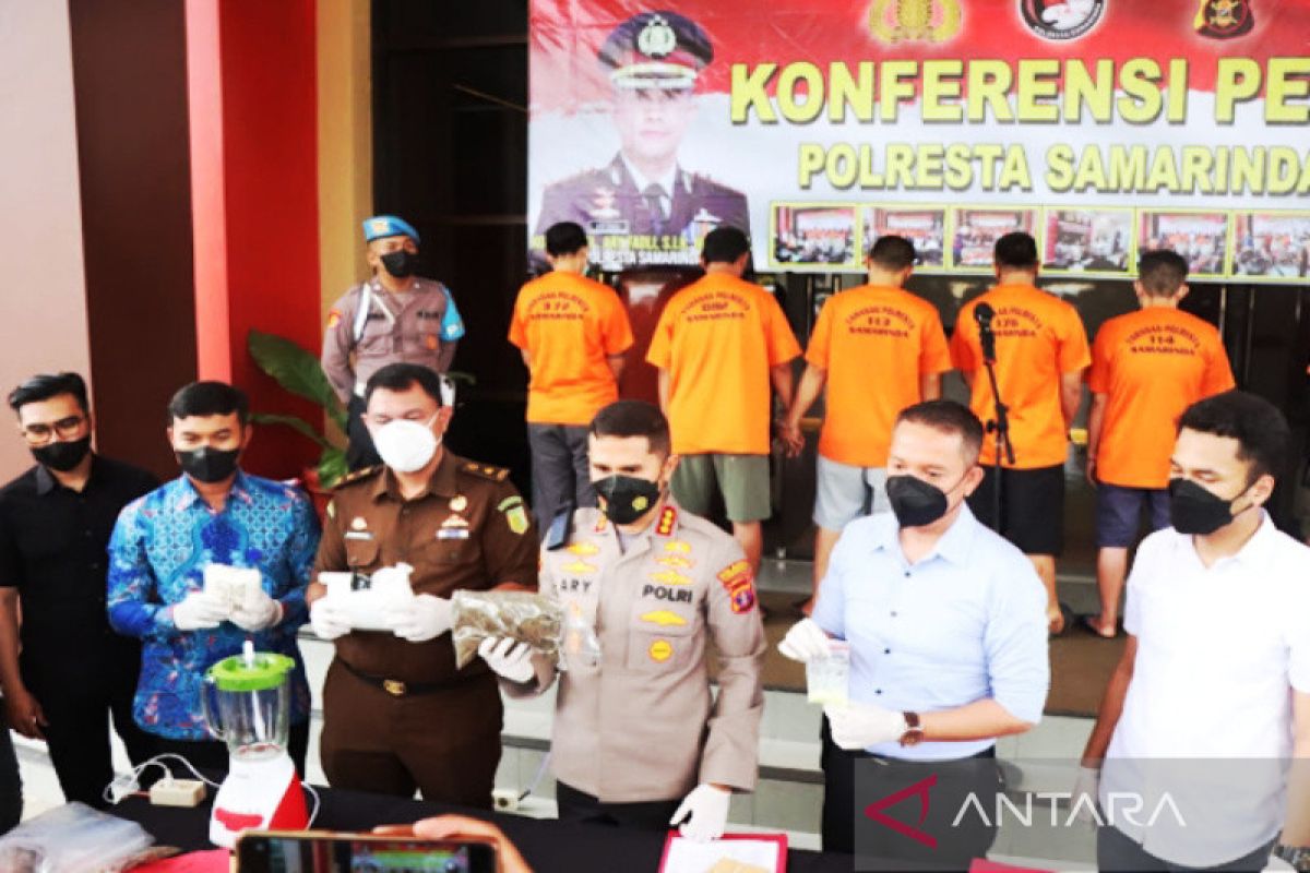 Polresta Samarinda musnahkan narkoba  hasil pengungkapan tiga bulan