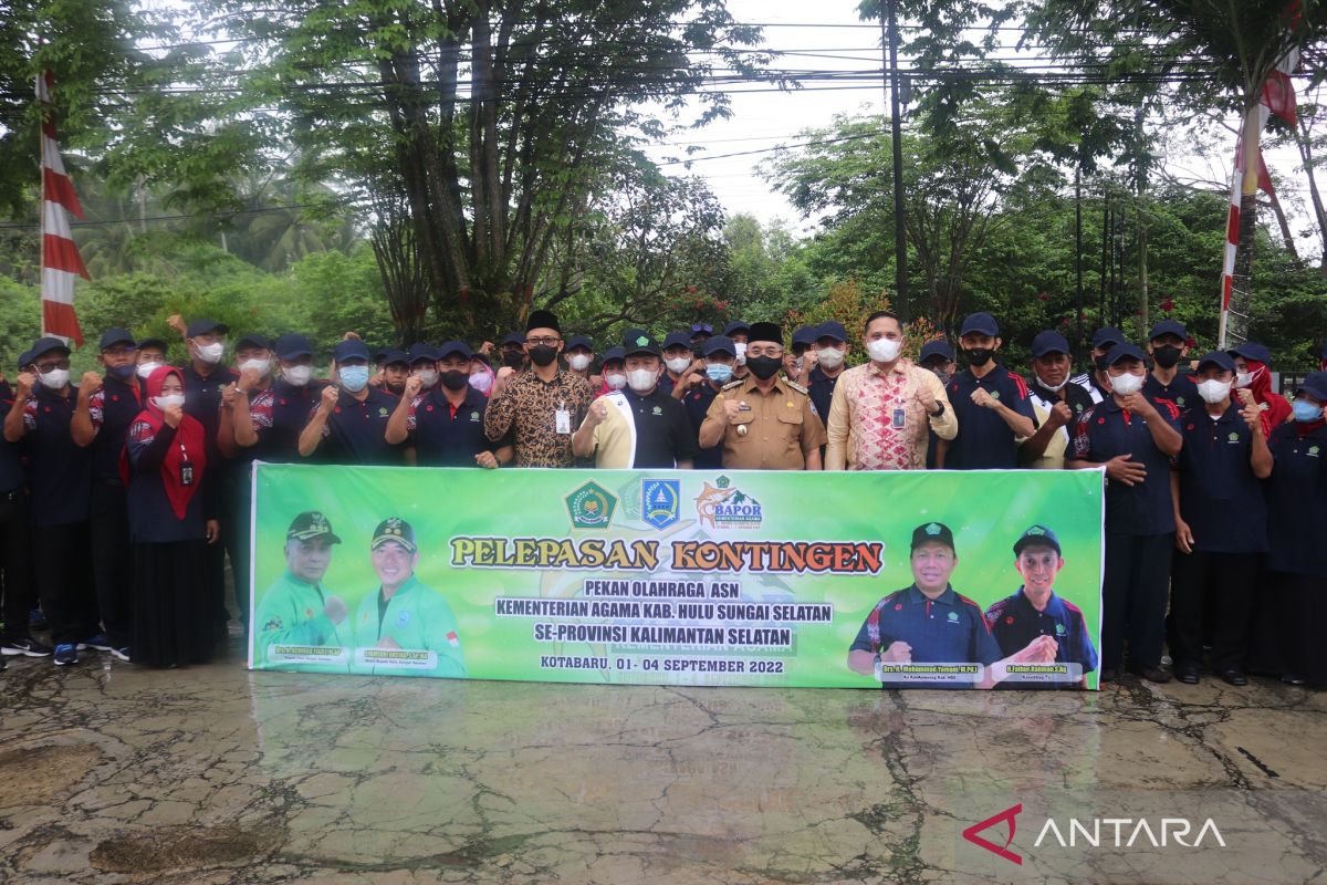 Sebanyak 75 ASN HSS ikuti pekan olahraga kemenag provinsi