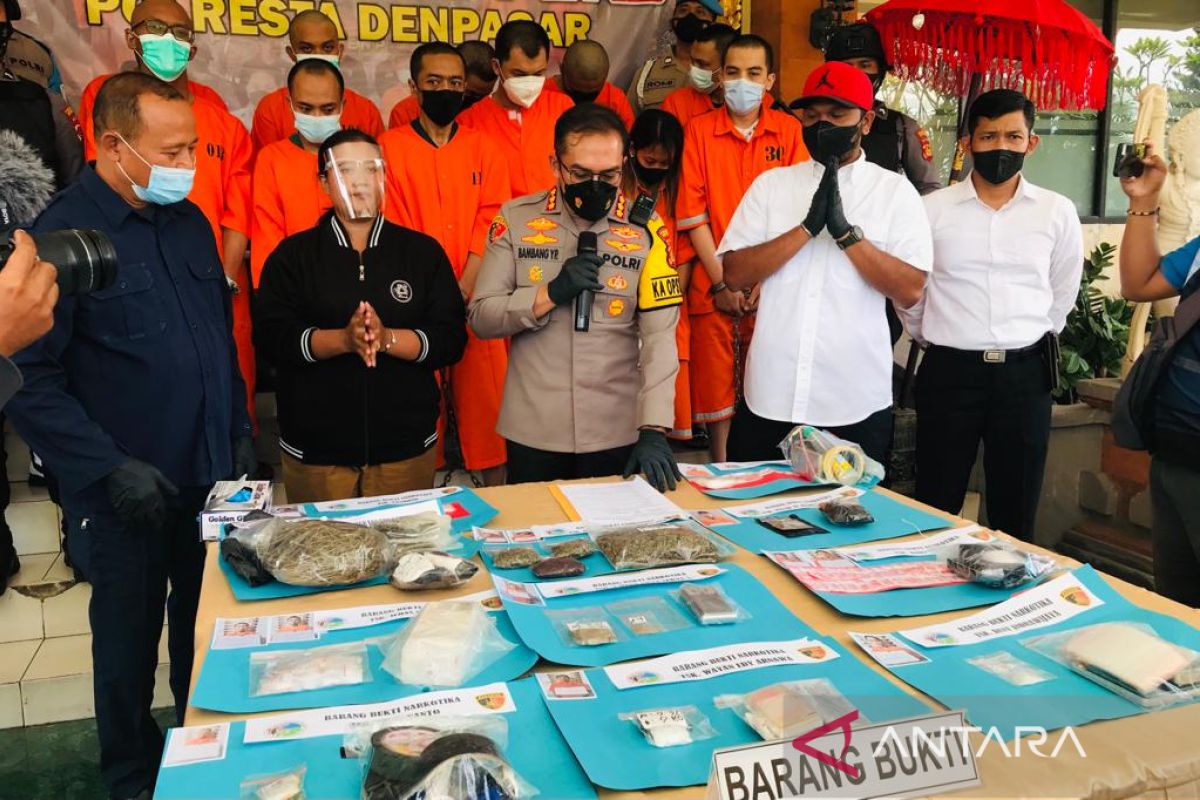 Sebulan, Polresta Denpasar tahan 28 tersangka kasus narkoba