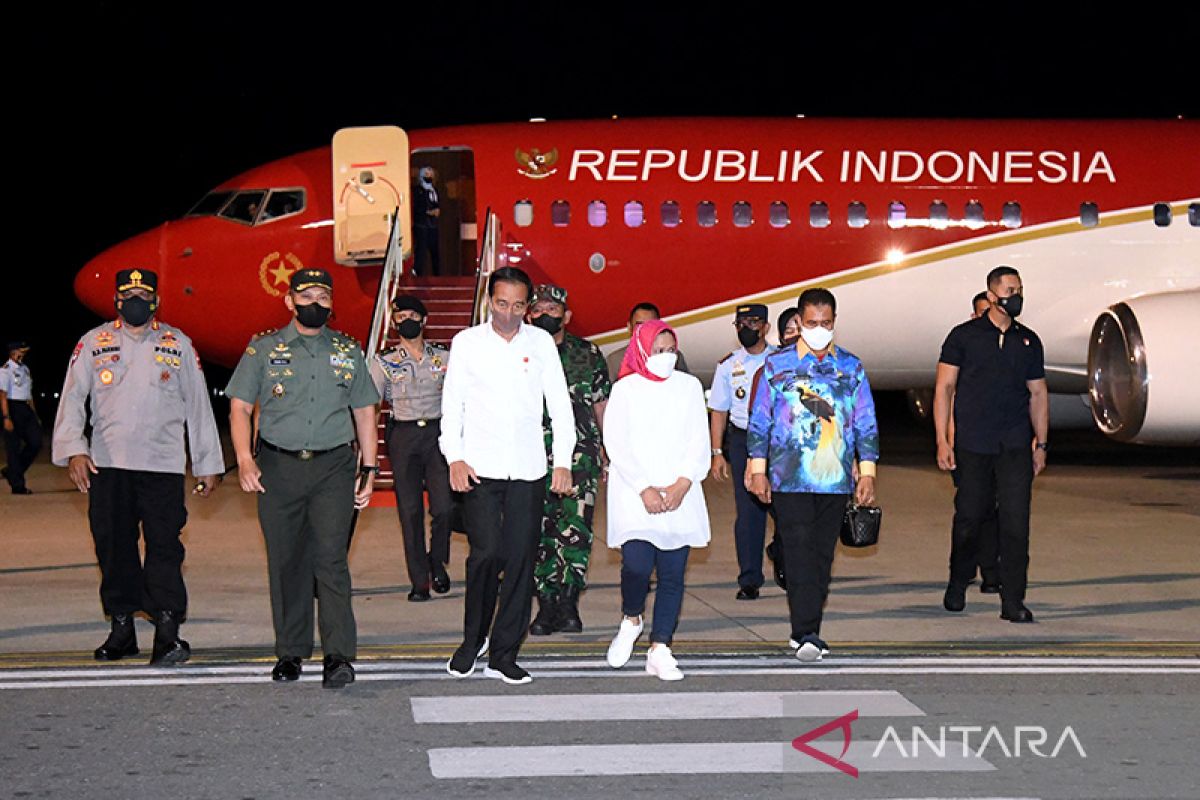Presiden tiba dan bermalam di Jayapura jelang rangkaian kunker Papua