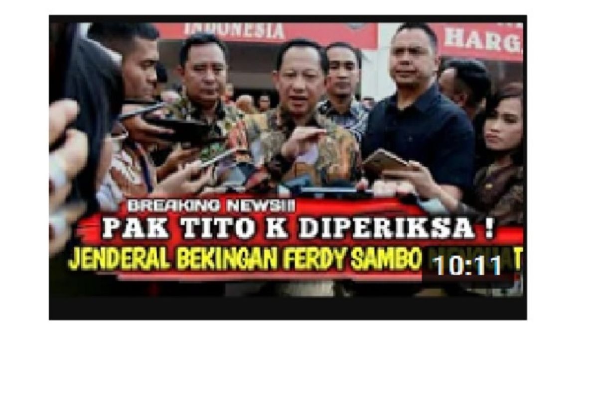 Hoaks! Tito Karnavian diperiksa terkait Ferdy Sambo