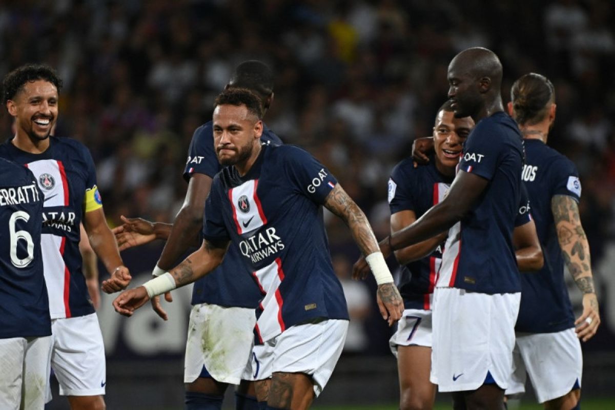PSG kalahkan Toulouse 3-0, Neymar dan Mbappe cetak gol