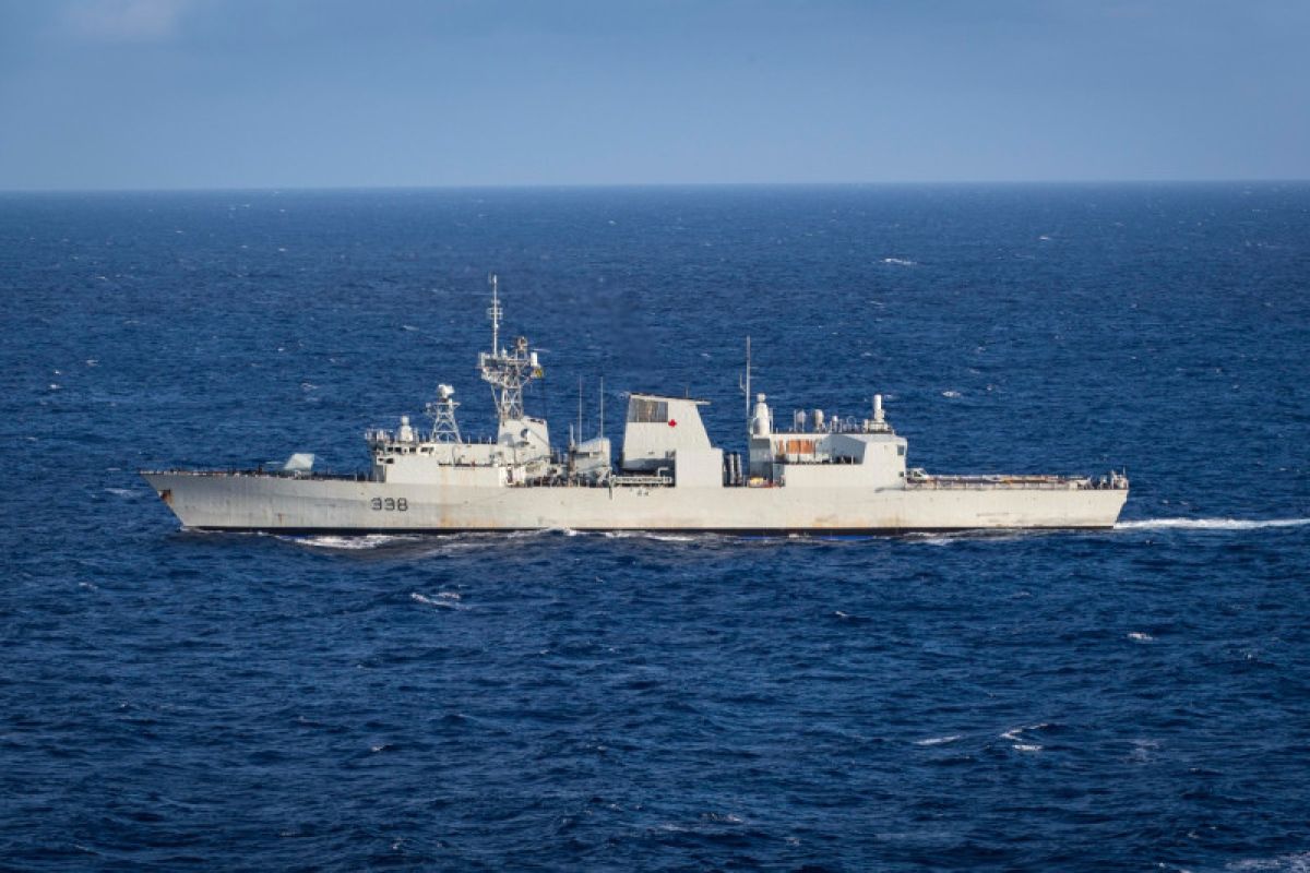 Canadian navy ship HMCS Winnipeg conducts port visit in Jakarta