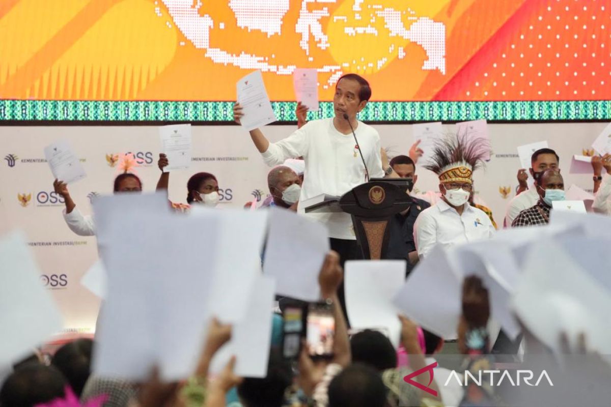 Presiden Jokowi berikan NIB ke 171 nasabah PNM di Jayapura