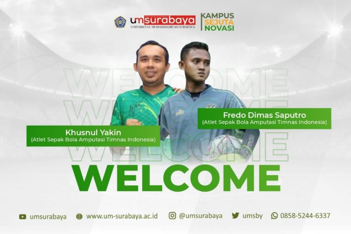 Dua pemain timnas sepak bola amputasi jadi mahasiswa UM Surabaya