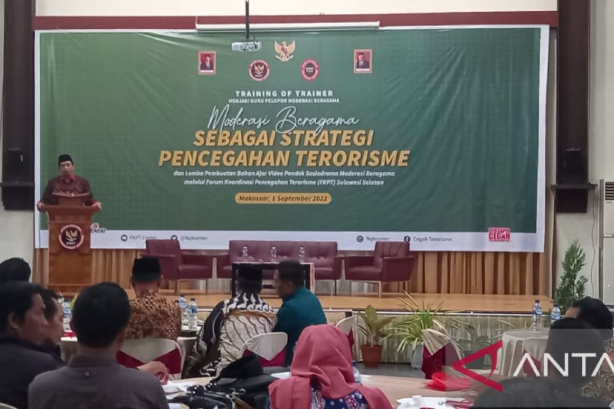 FKPT Sulsel gelar ToT moderasi beragama untuk mencegah terorisme