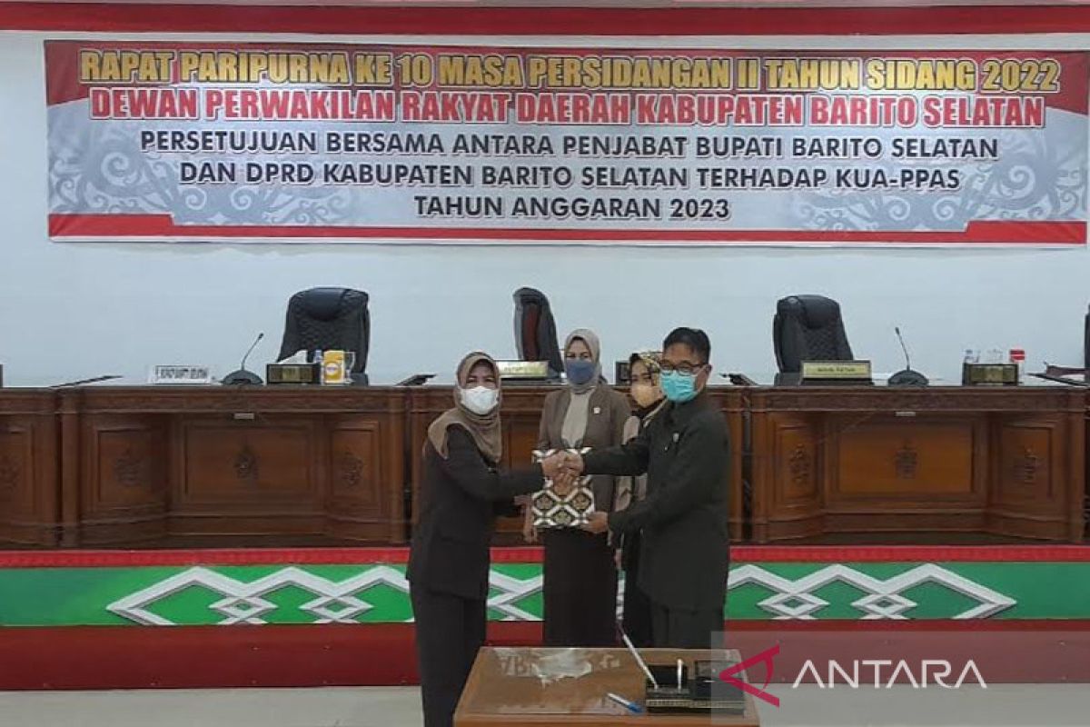 DPRD dan Pemkab Barsel sepakat KUA-PPAS tahun 2023 sebesar Rp1, 051 triliun