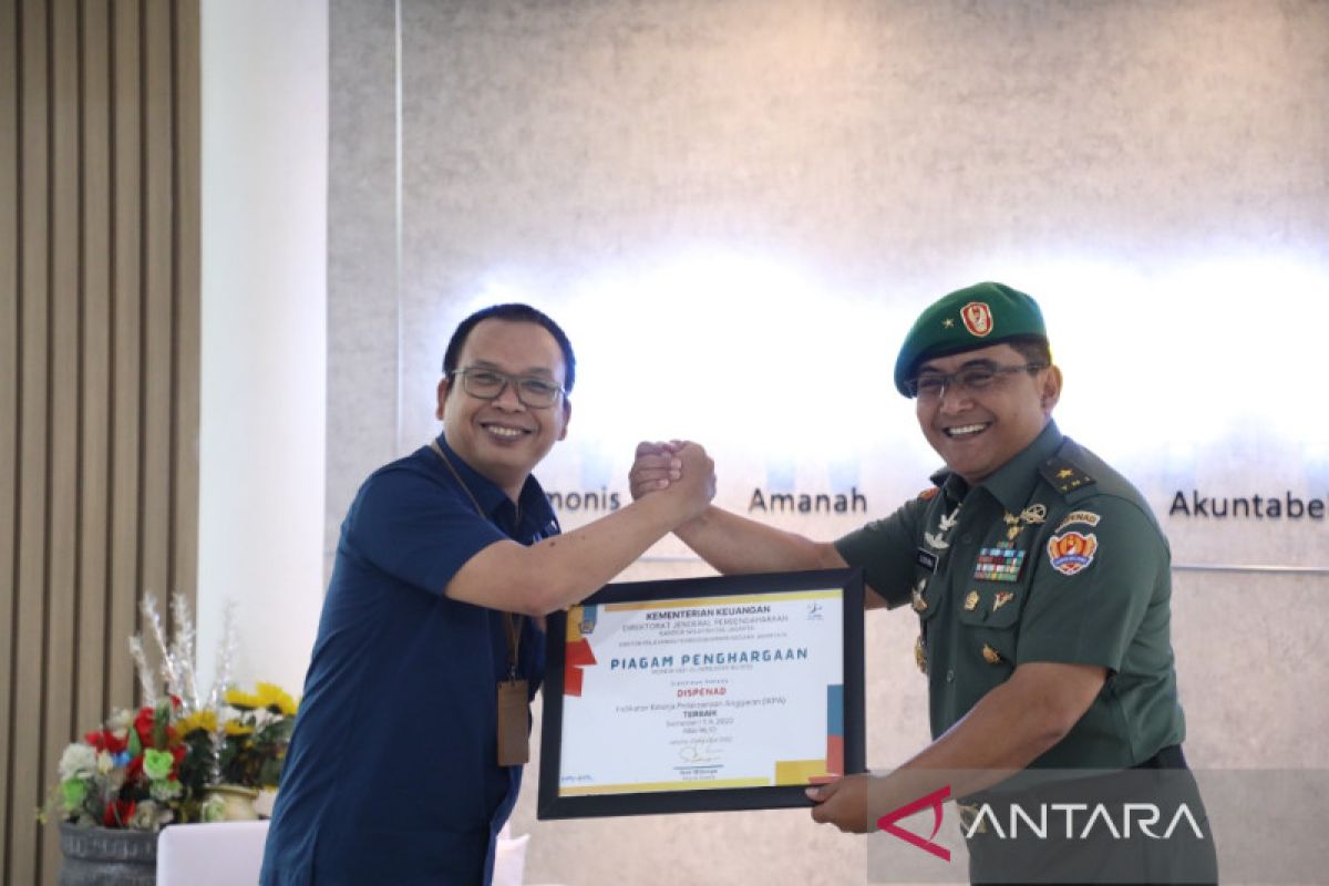 Dispenad raih penghargaan satker terbaik IKPA Wilayah KPPN Jakarta IV