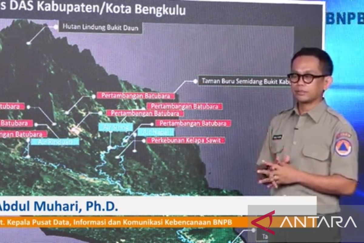 BNPB: Sejumlah faktor pengaruhi penurunan kemampuan DAS di Bengkulu