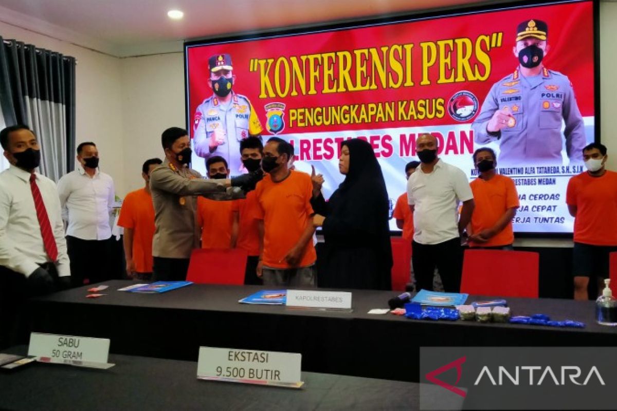 Polrestabes Medan gagalkan peredaran  9.500 pil narkoba jenis baru