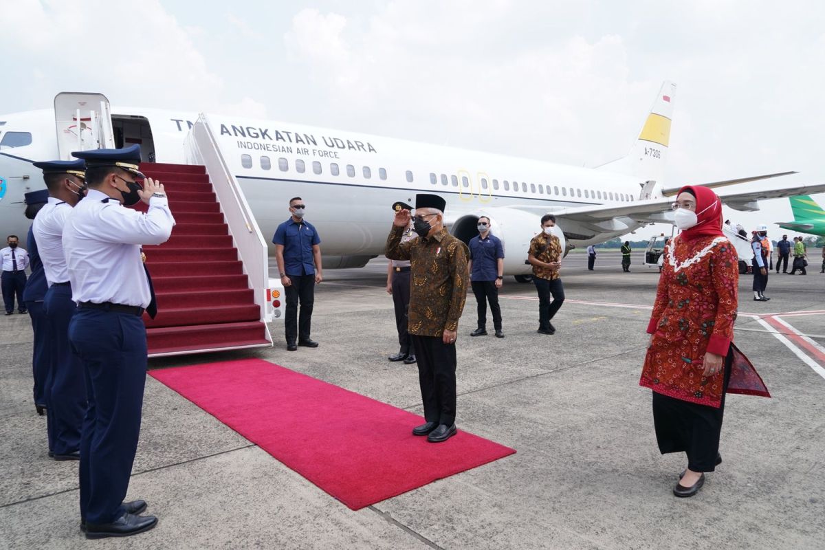Wapres Maruf Amin bertolak ke Palembang untuk buka 