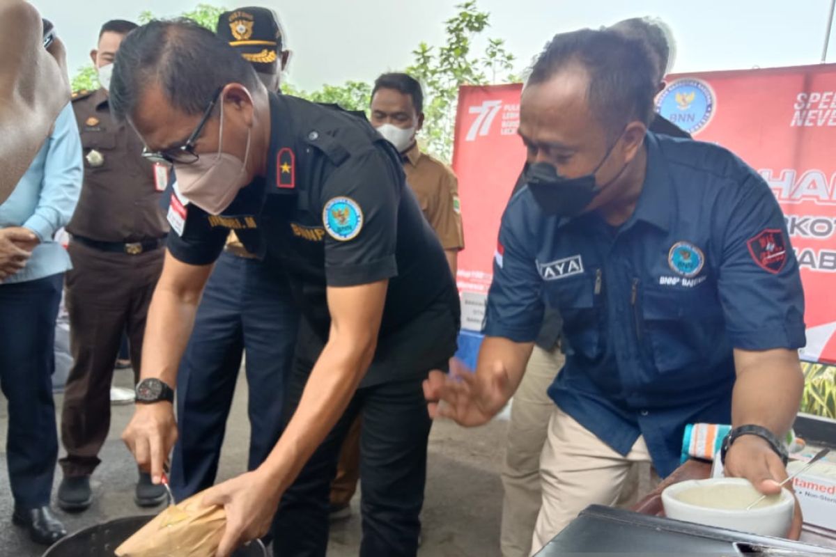BNNP Banten musnahkan barang bukti sabu 2,2 kilogram