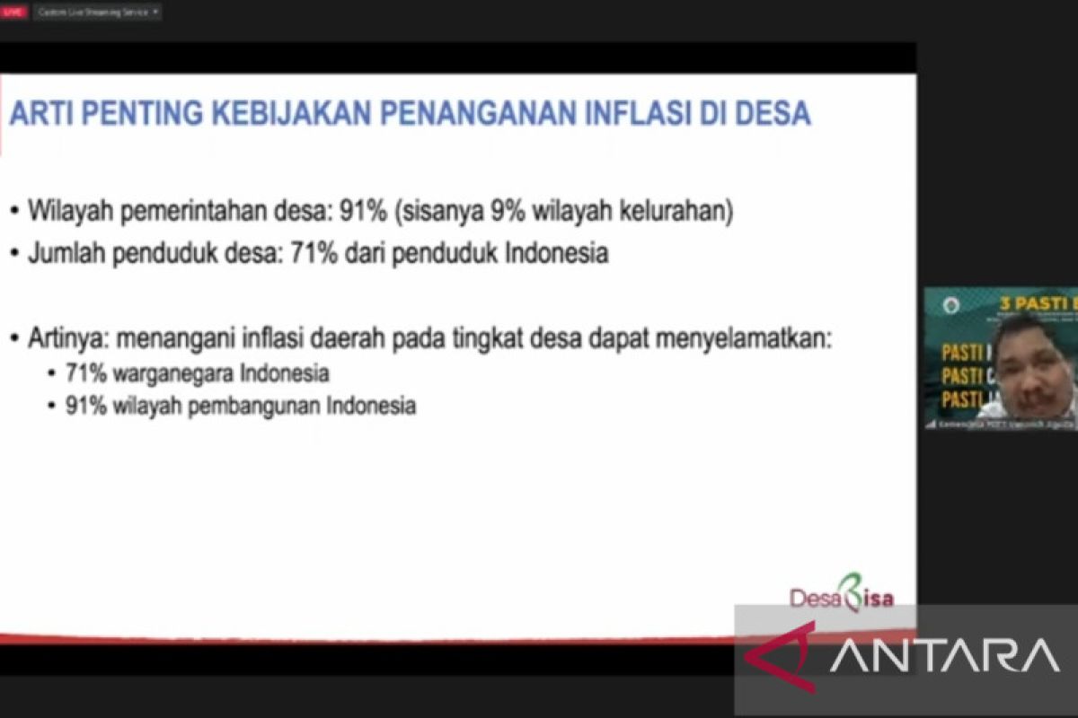 Kemendes PDTT: Desa miliki peran strategis dalam pengendalian inflasi