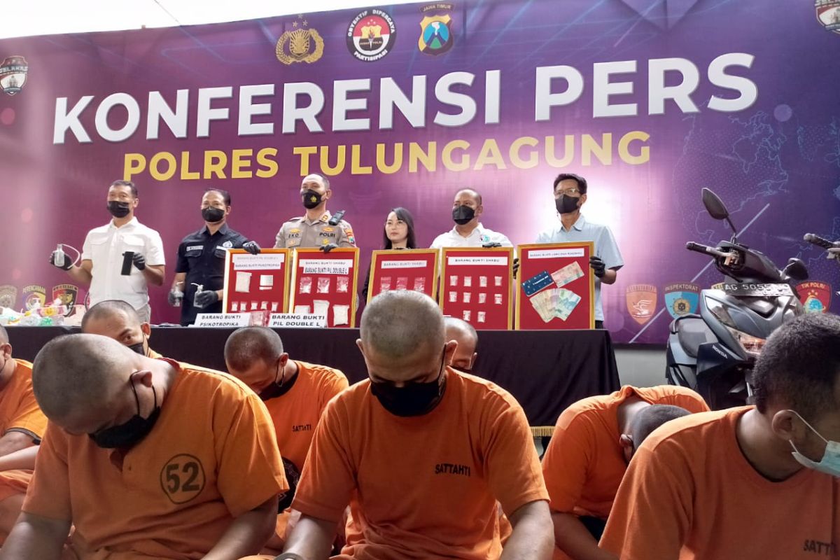 Polisi tangkap 34 pelaku edar gelap narkoba Tulungagung