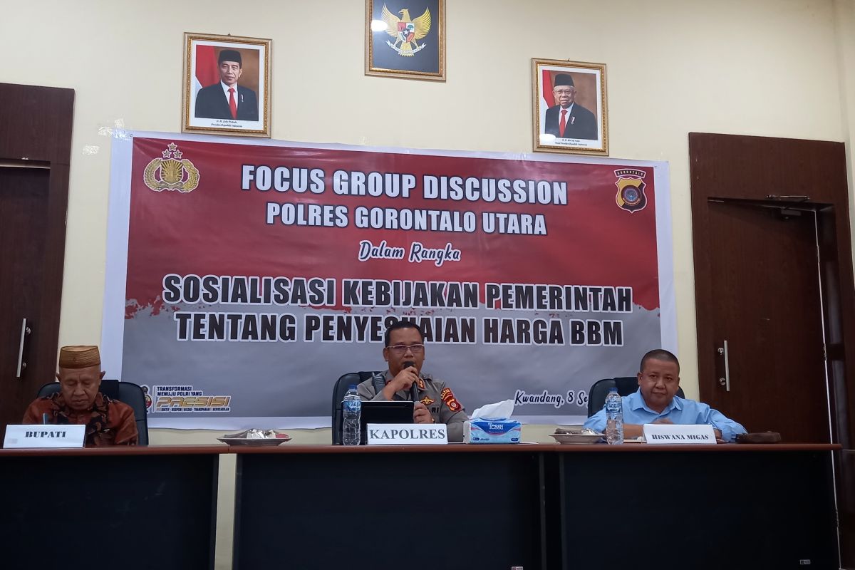Polres Gorontalo Utara sosialisasi penyesuaian harga BBM