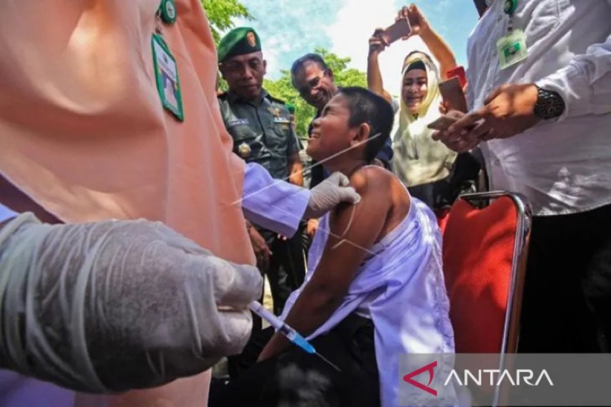 Imunisasi campak rubella di Aceh baru tercapai  17,4 persen