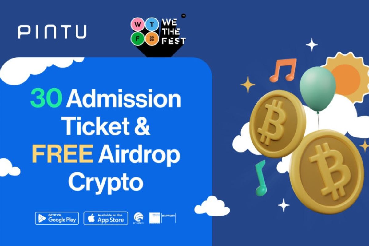 Aplikasi Pintu bagi-bagi kripto gratis di We The Fest 2022
