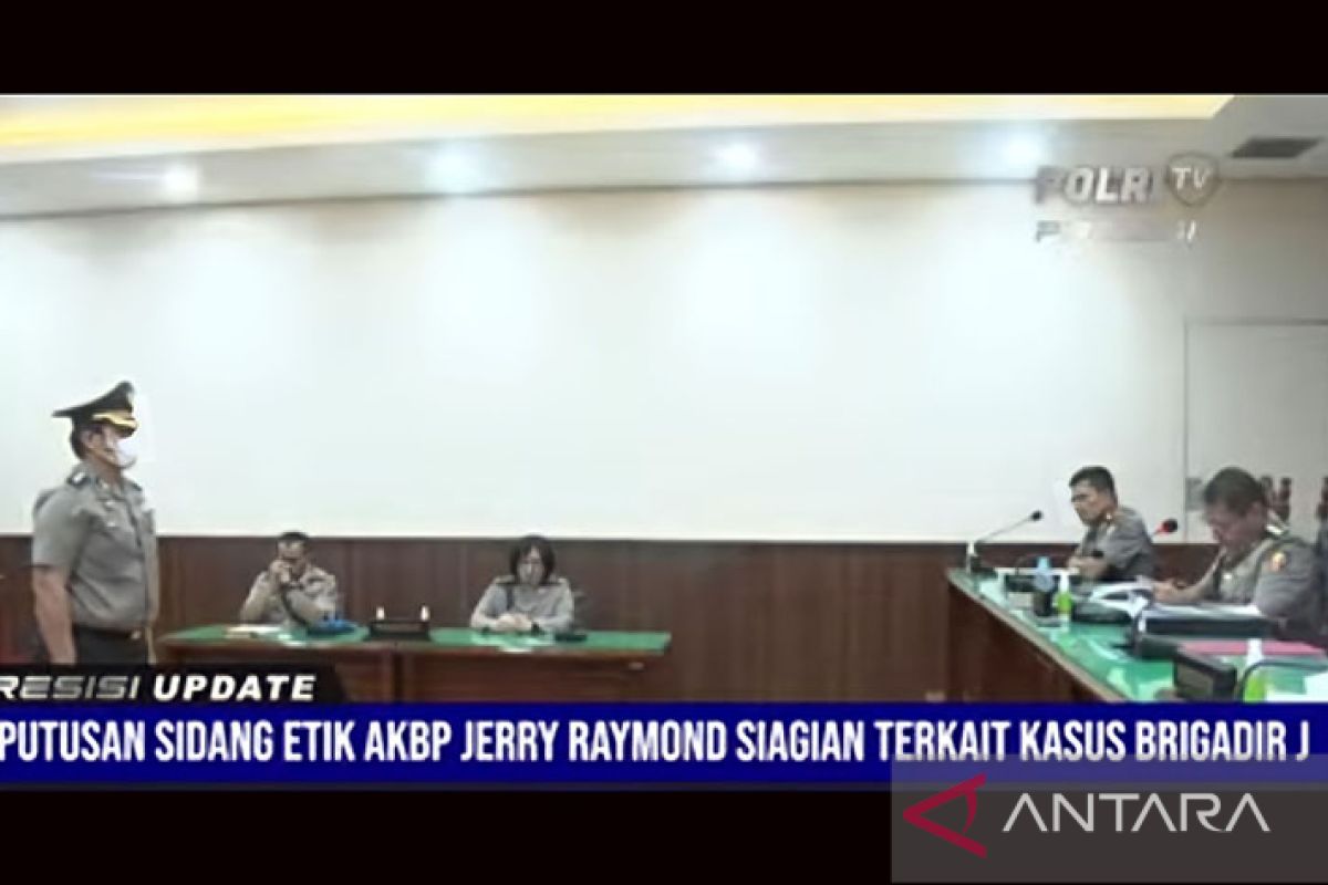 AKBP Jerry Raymond Siagian  ajukan banding atas putusan sidang komisi etik