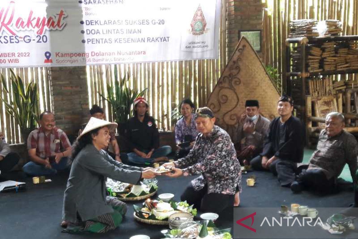 Warga Borobudur Magelang selamatan dan deklarasi dukung sukses G20