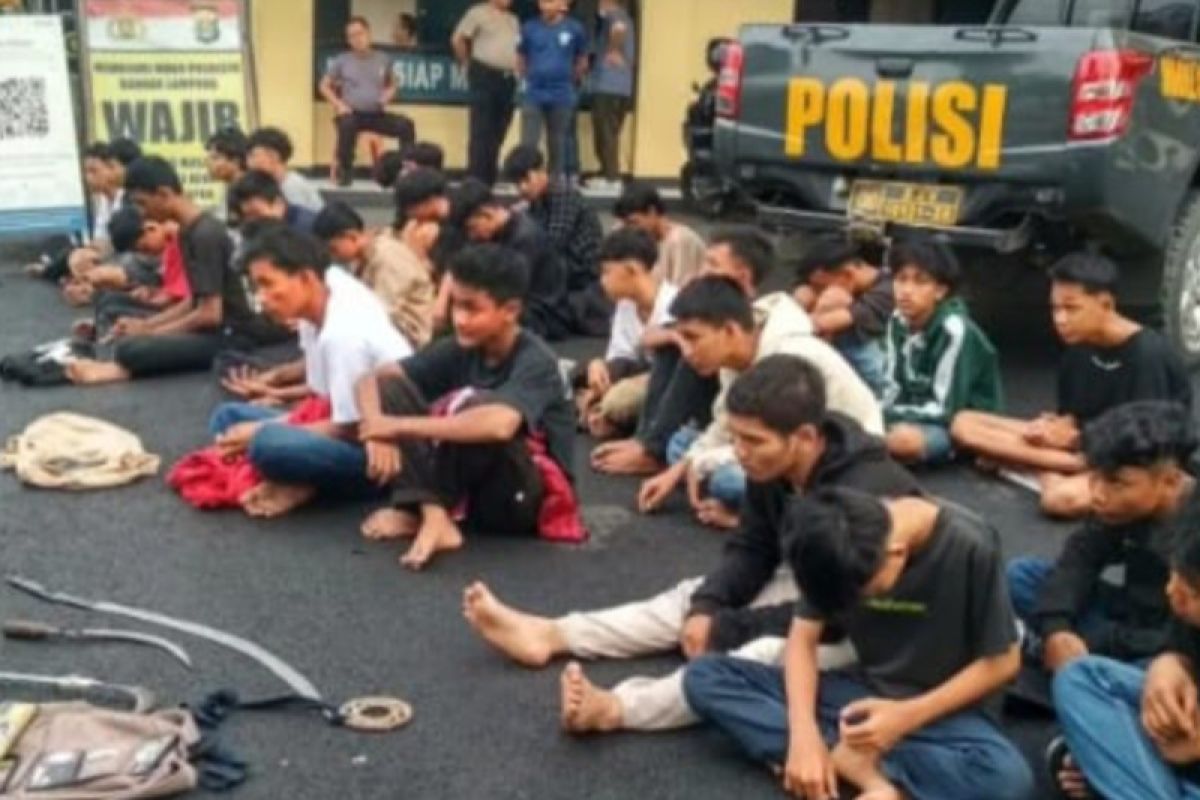 Puluhan 46 anggota geng motor diringkus