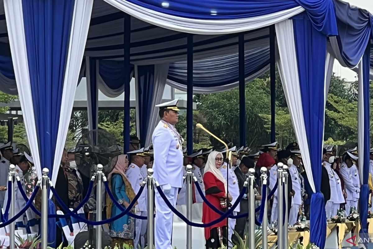 Laksamana TNI Yudo Margono pimpin upacara HUT Ke-77 TNI AL