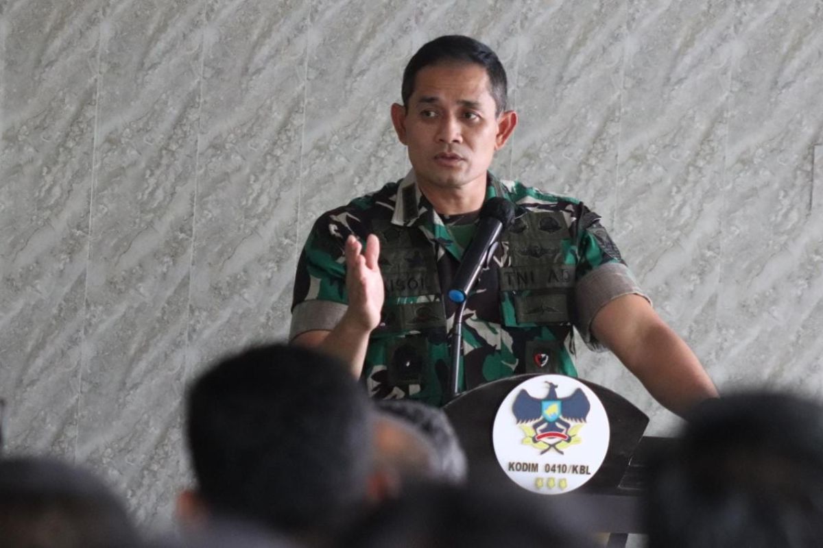 Komandan Kodim 0410/KBL pesan prajurit TNI tidak mudah diadu-domba