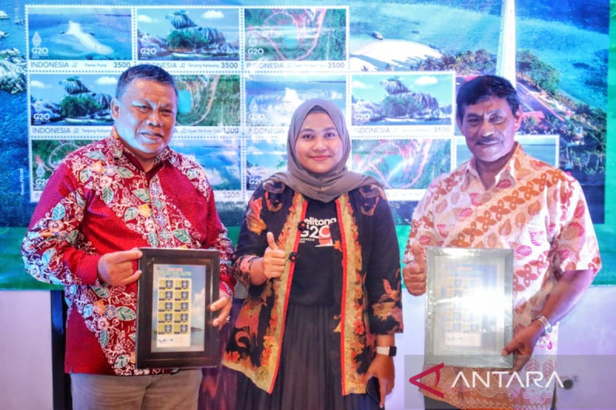 Ministry, PT Pos Indonesia introduce Belitong Geopark stamp series