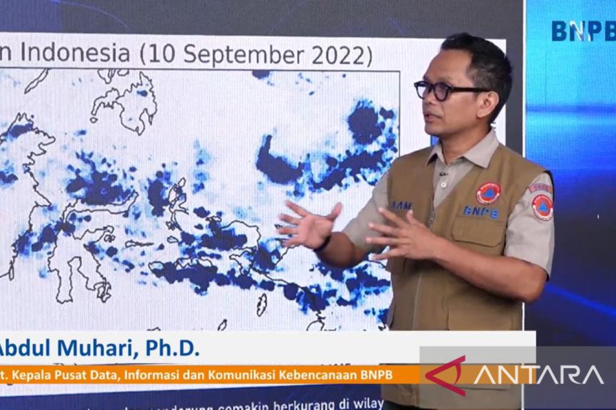 BNPB imbau pemda waspada intensitas hujan tinggi pada 11-17 September