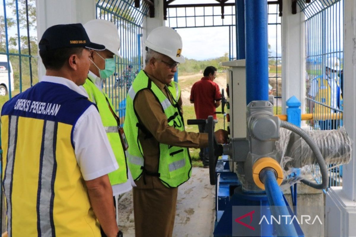 Pemkab Aceh Barat ujicoba pengaliran sistem jaringan irigasi Lhok Guci