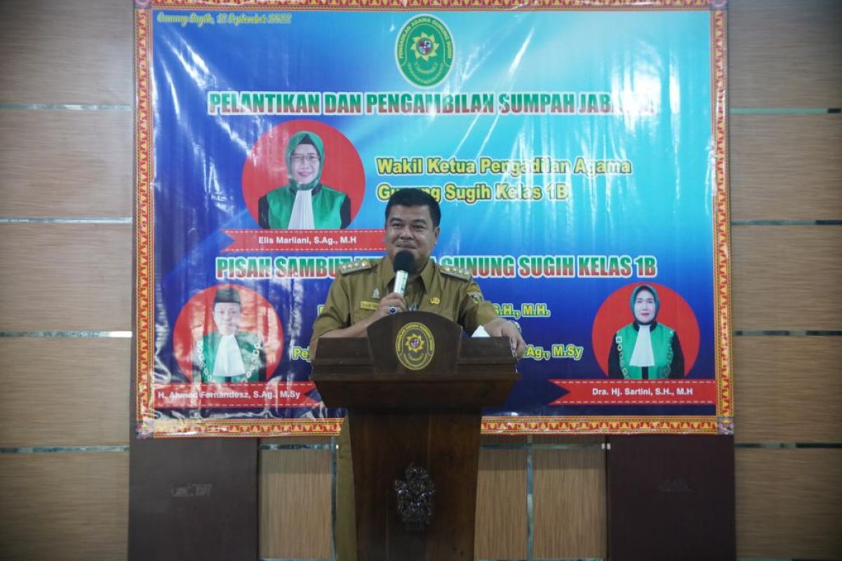 Bupati Lampung Tengah hadiri pisah sambut Ketua Pengadilan Agama Gunung Sugih