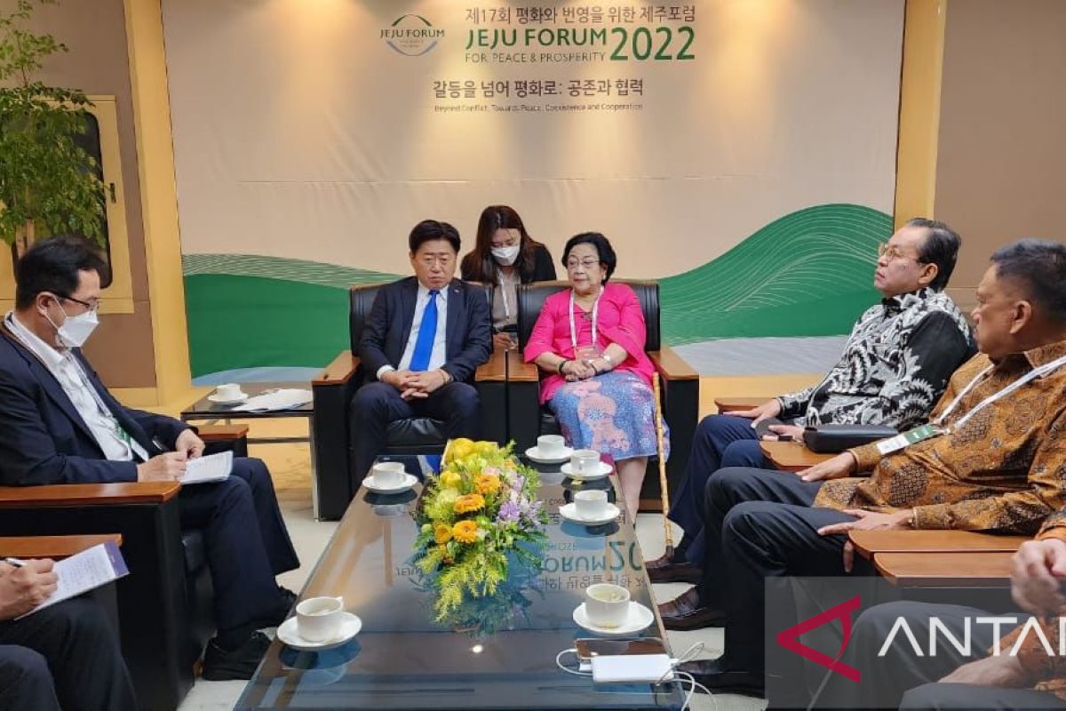 Megawati Soekarnoputri bertemu Gubernur Jeju guna dorong kerja sama riset dan perdagangan
