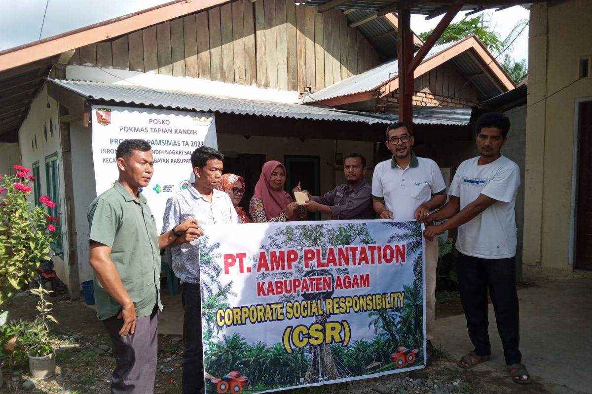 PT AMP Plantation bantuan program PAMSIMAS di Tapian Kandis Agam