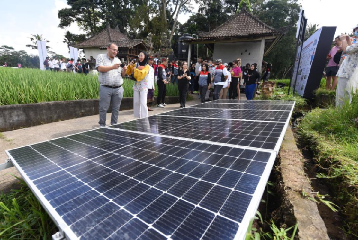 Delegasi G20 kunjungi desa berbasis EBTdi Ubud-Bali