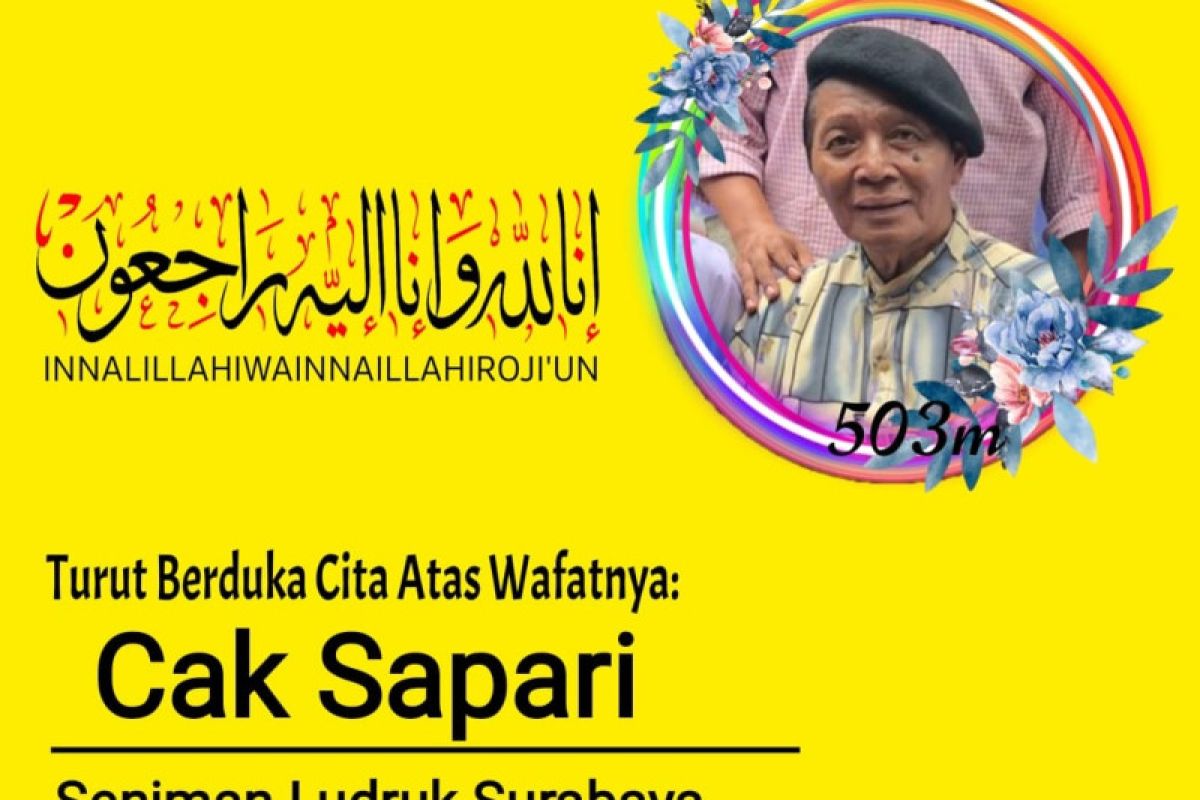 Seniman Ludruk Surabaya Cak Sapari meninggal dunia