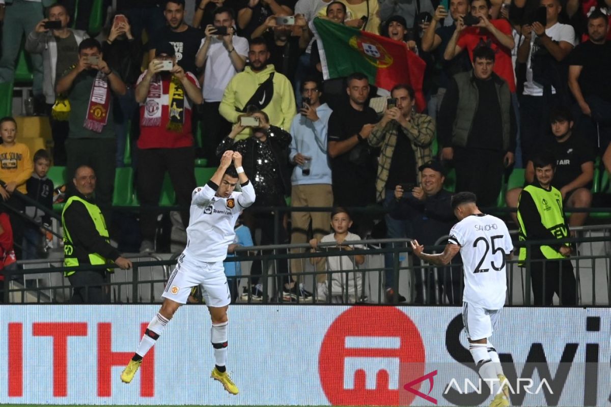 Ronaldo cetak gol pertama,  saat MU kandaskan Sheriff 2-0