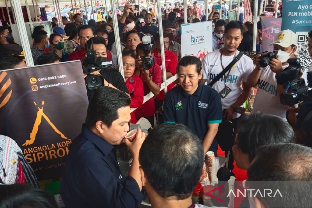 Angkola Kopi Sipirok perwakilan Rumah BUMN Sumatera tampil di Hybrid Expo 2022