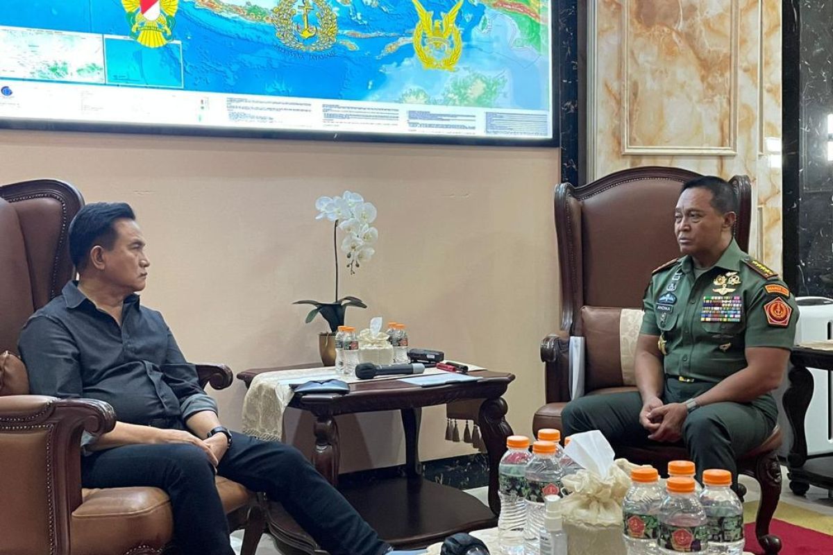Yusril bertemu Andika Perkasa bahas persoalan hukum TNI