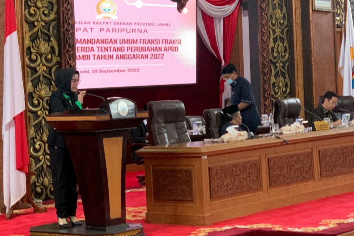 Fraksi PKB beri catatan terkait Rancangan APBD-P Pemprov Jambi 2022