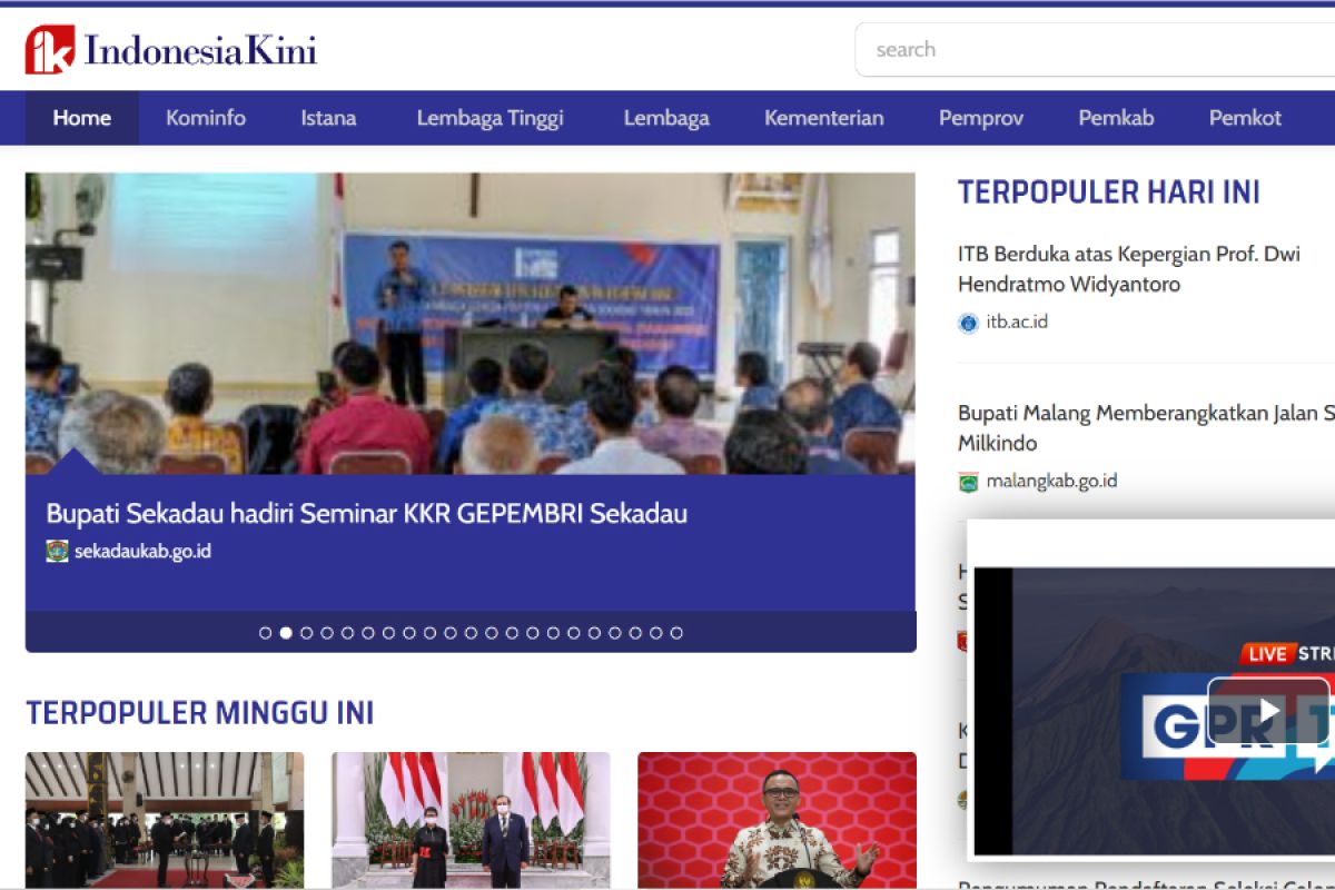 Ministry unveils government information website indonesiakini.go.id
