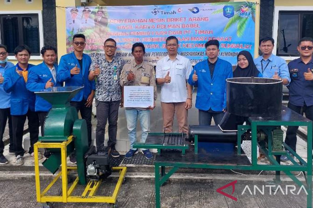 PT Timah serahkan mesin briket bantu ekonomi petani kelapa Bangka