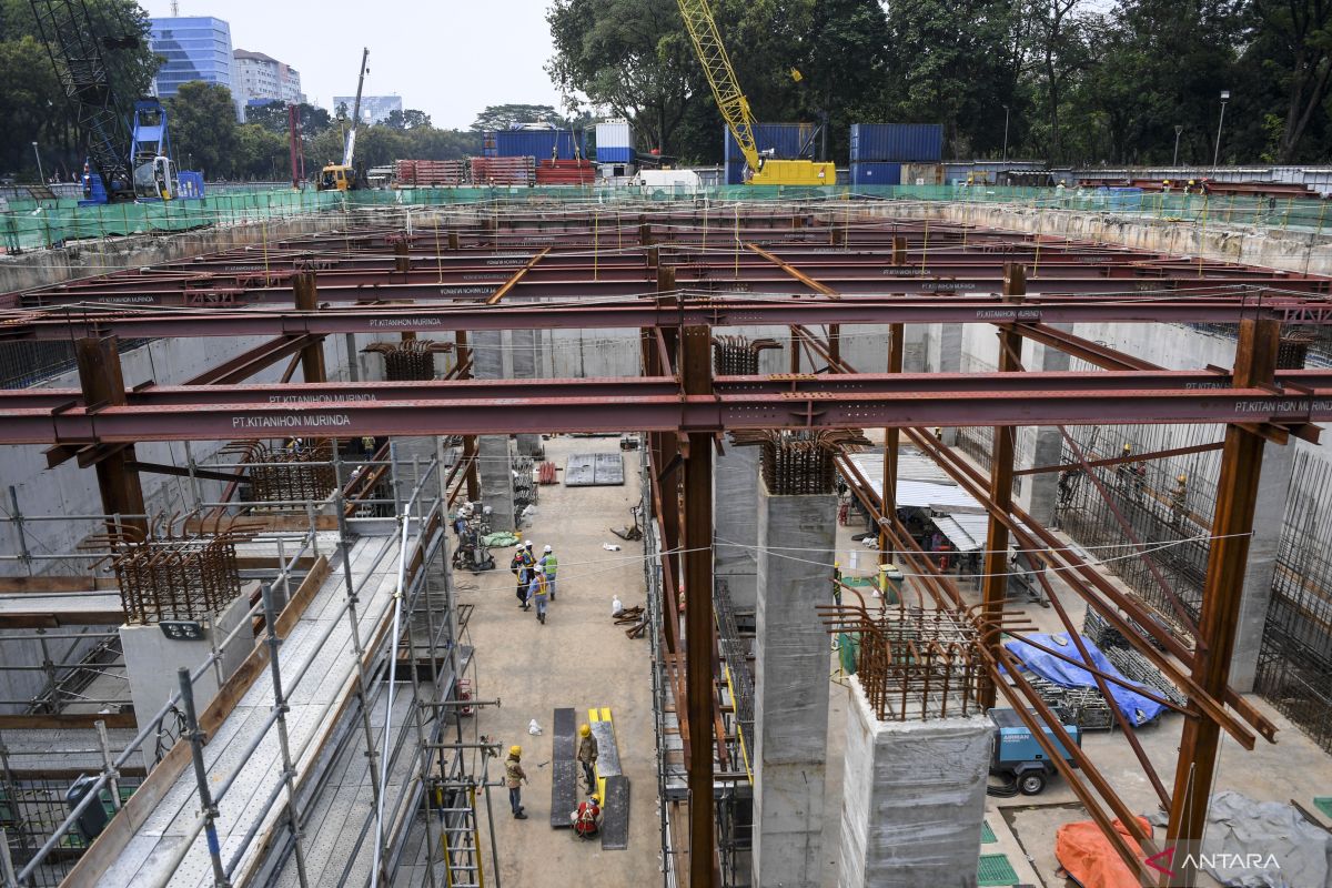 MRT sebut progres pembangunan fase Thamrin - Monas capai 45,5 Persen