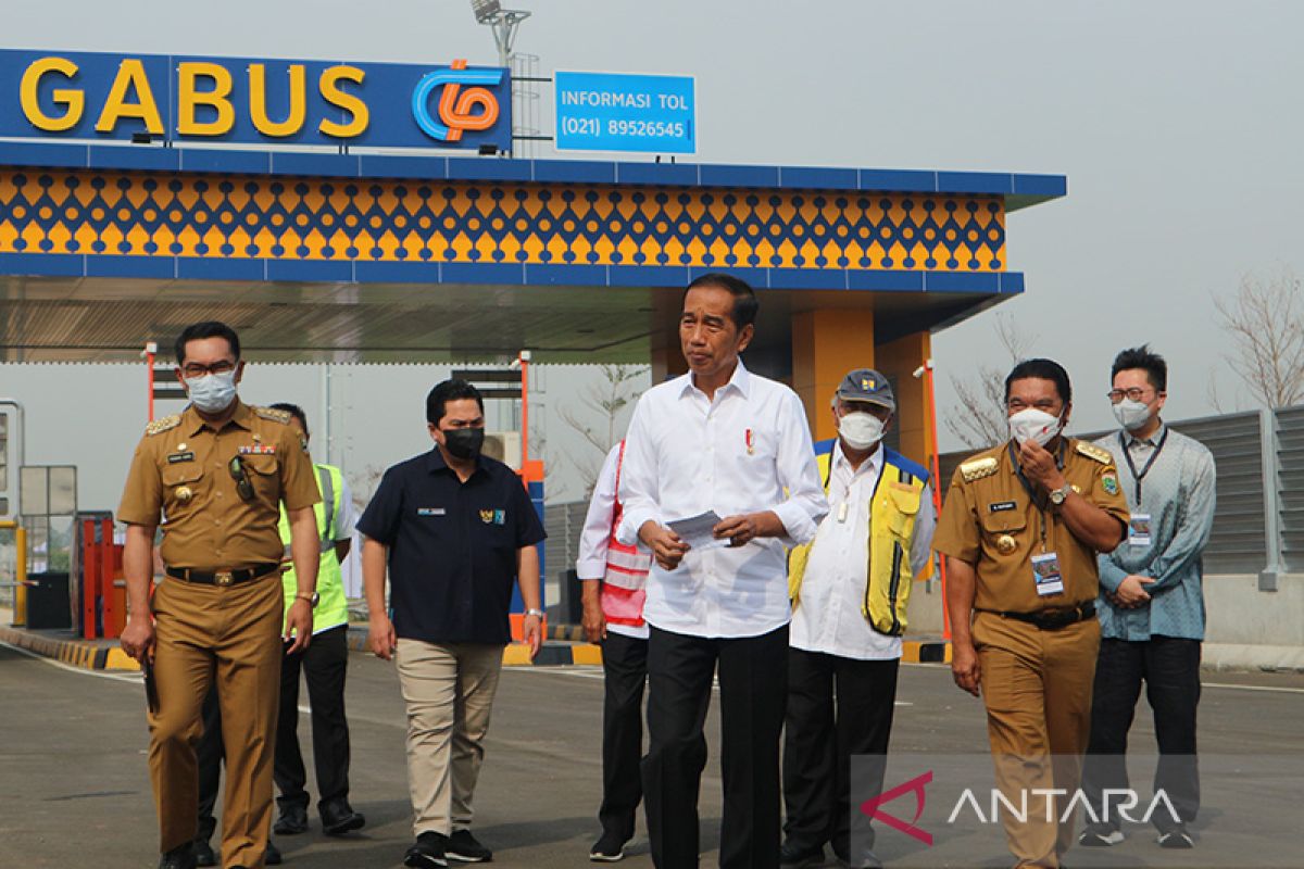 Presiden Jokowi resmikan Tol Cibitung-Cilincing dan Serpong-Balaraja