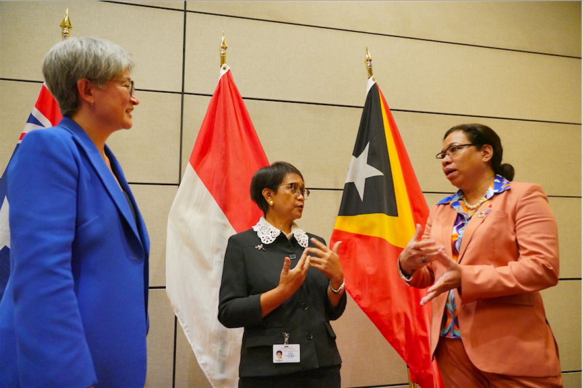 Marsudi leads Indonesia, Australia, Timor Leste meeting