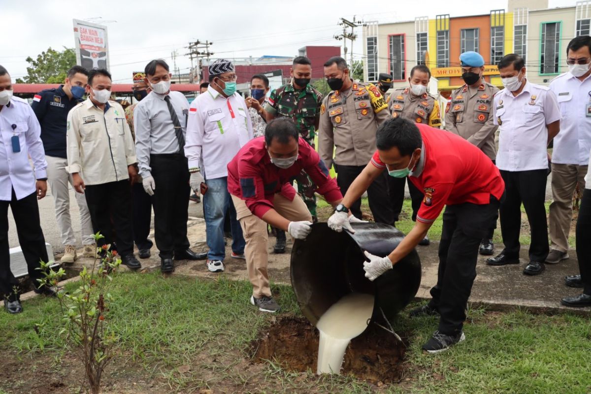Polres Sanggau musnahkan empat kilogram sabu